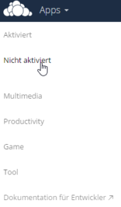 Owncloud Kalender aktivieren