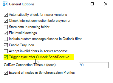 Synchronisation CALDav Synchronizer